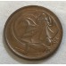 AUSTRALIA 1968 . TWO 2 CENTS COIN . FRILLED NECK LIZARD